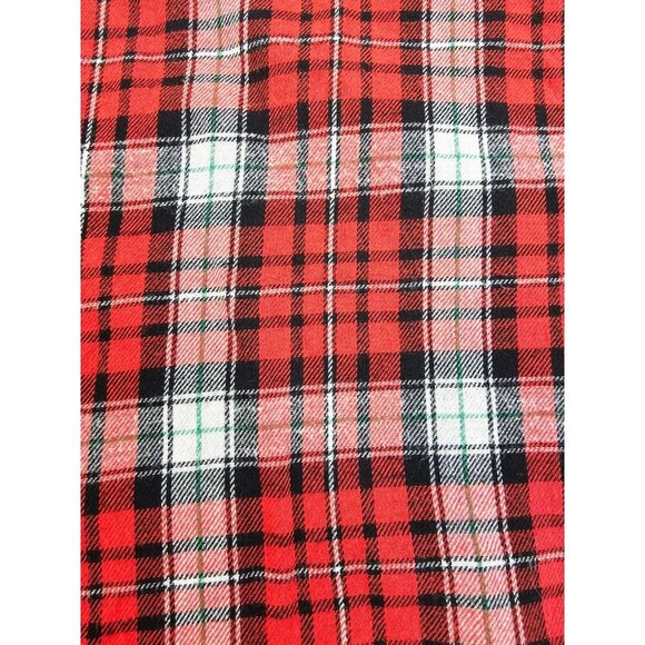 Brooks Bothers Size Large Mens Red White Black Green Check Flannel Sport Shirted - Picture 6 of 9
